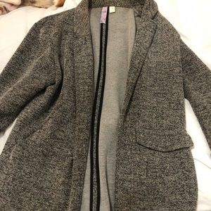 Gray cotton blazer